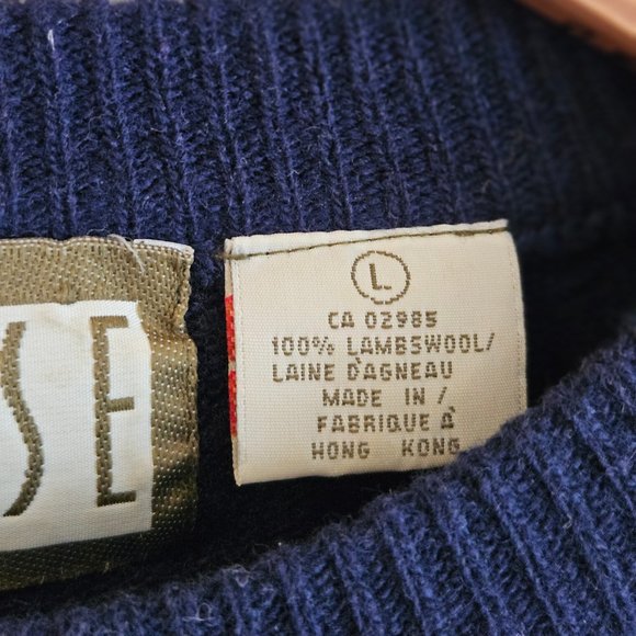 Vintage Pause Sweater 100% Lambswool Made in Hong Kong - Picture 2 of 5